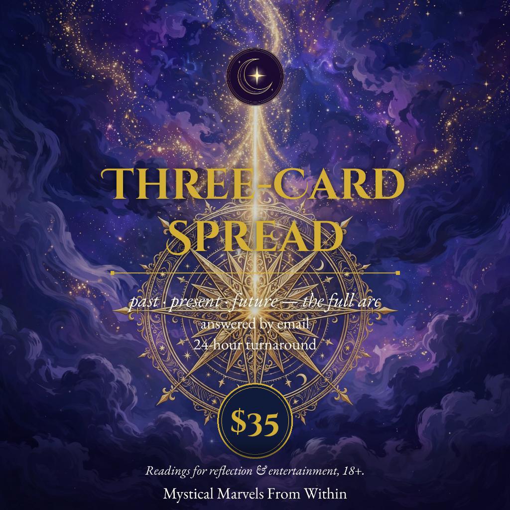 Three Card Tarot Reading — Past, Present, Future or Situation, Action, Outcome