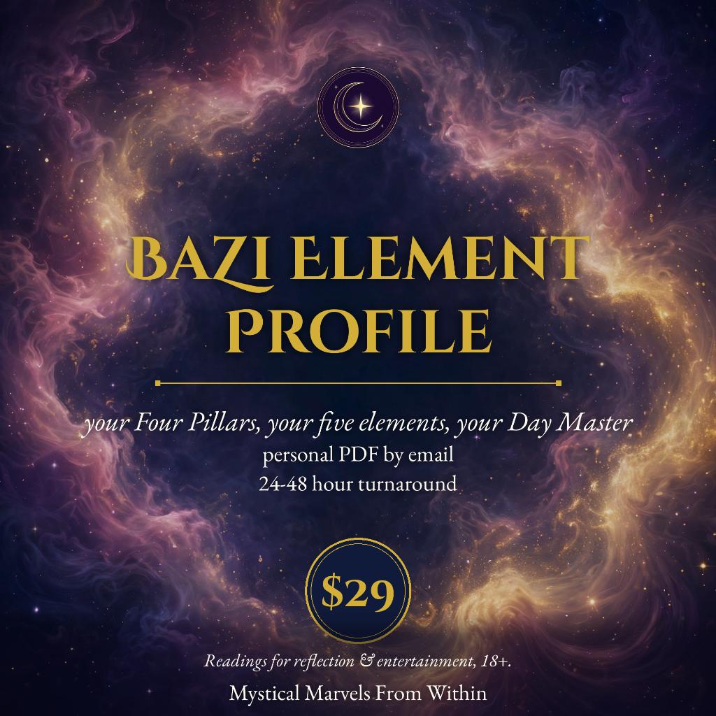 BaZi Element Profile — Your Four Pillars, Decoded