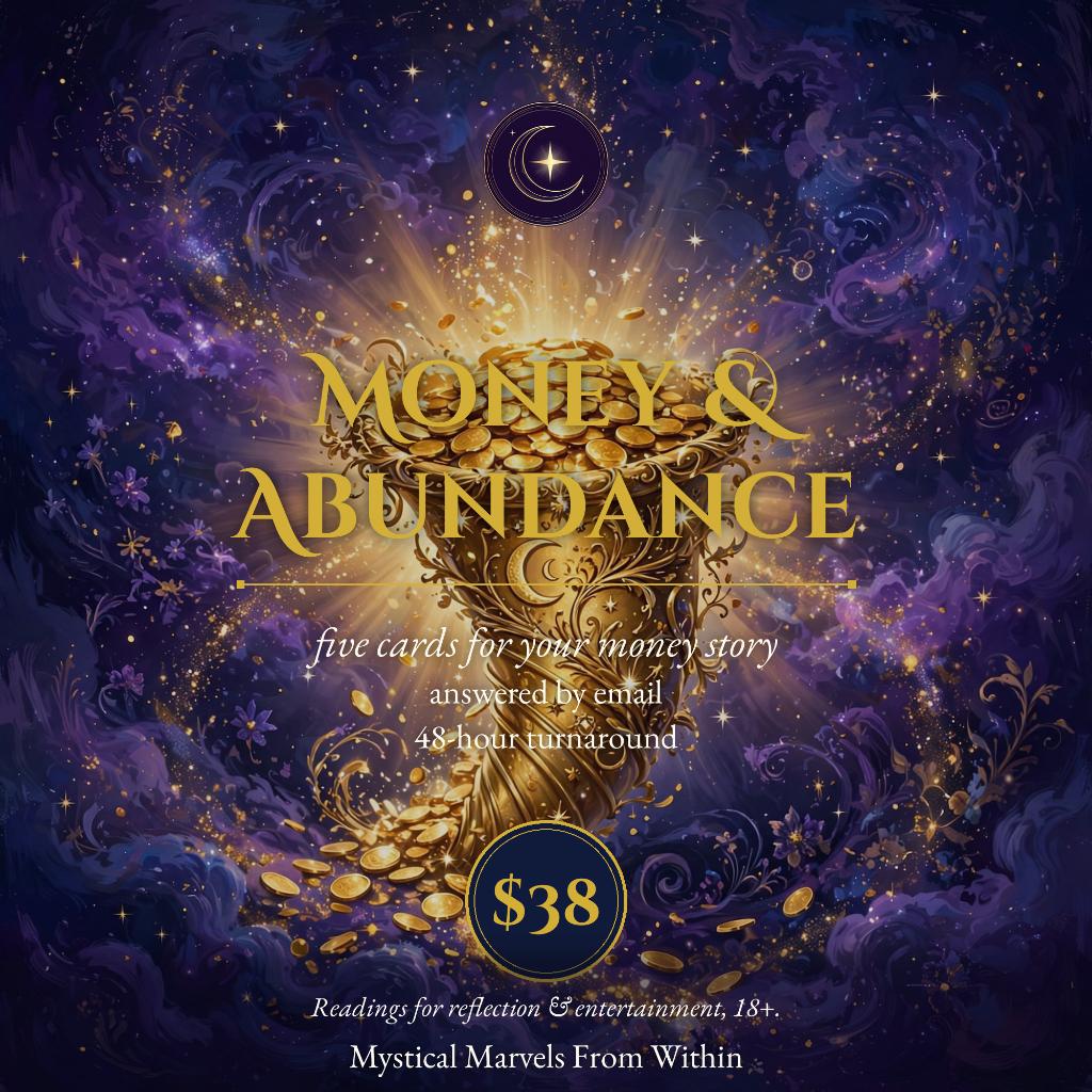 Money & Abundance Tarot Reading — Your Patterns, Not Your Luck