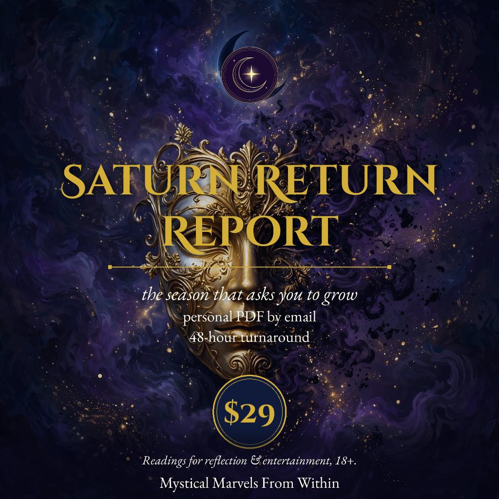 Saturn Return Report — Your Threshold Years, Mapped