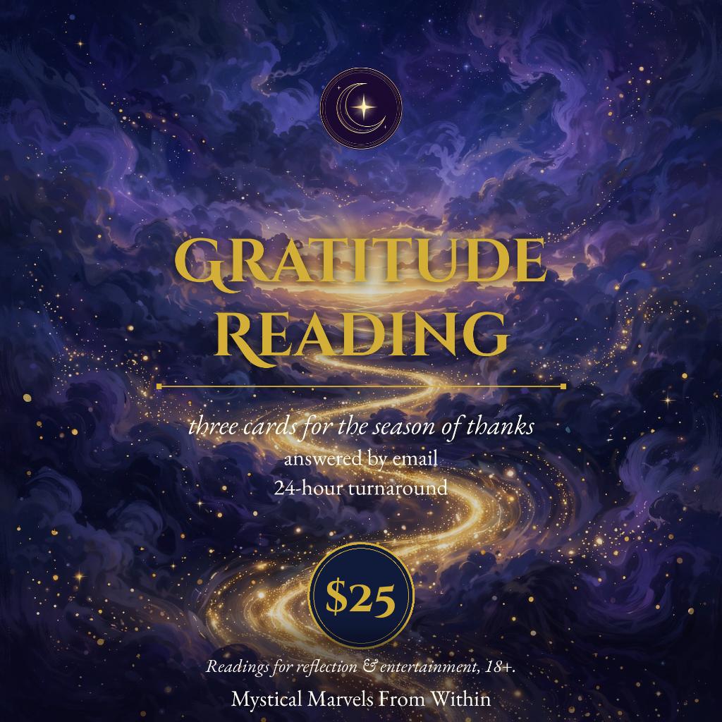 Gratitude Reading — A 3-Card Thanksgiving Spread