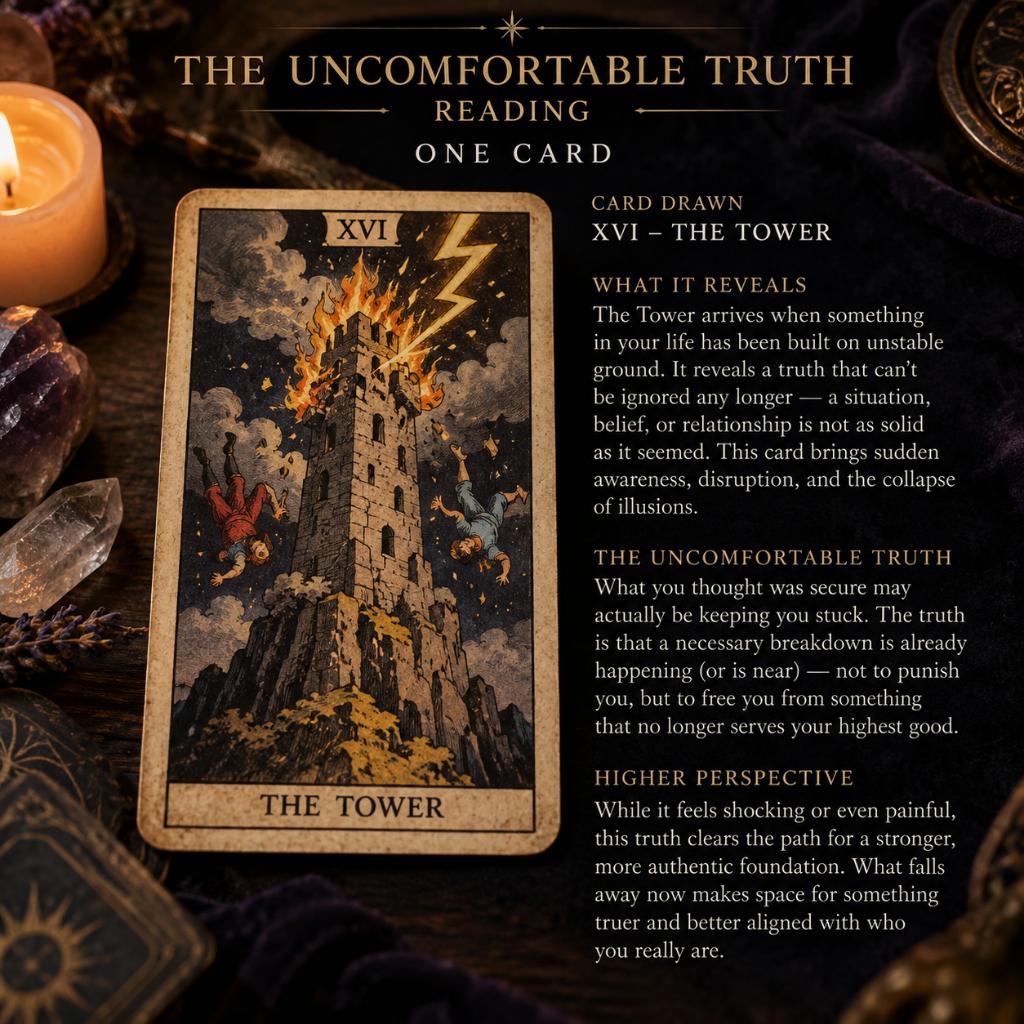 The Uncomfortable Truth Reading - One Card