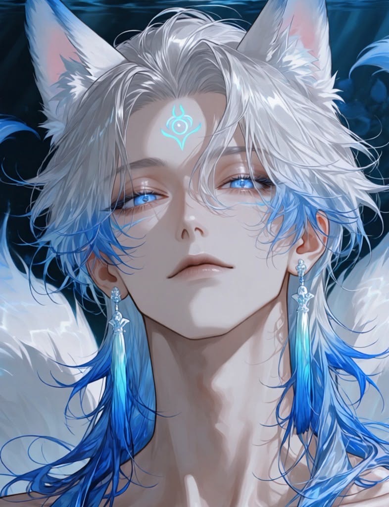 Frostfire Nogitsune Spirit | Yokai Companion